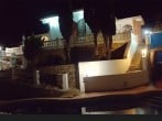 At night